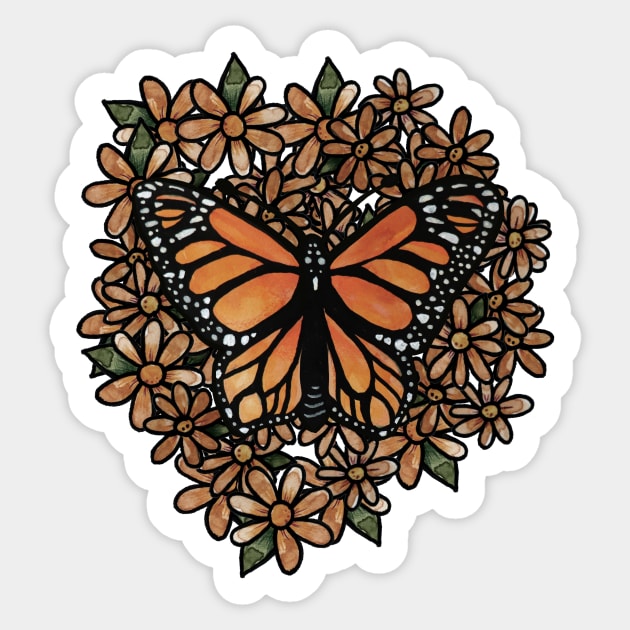 Monarch Butterfly Sticker by bubbsnugg